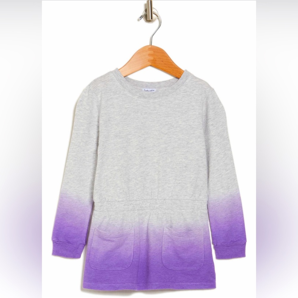 Splendid Kids Ombre Dip Dye Sweatshirt Dress size 8 NWT